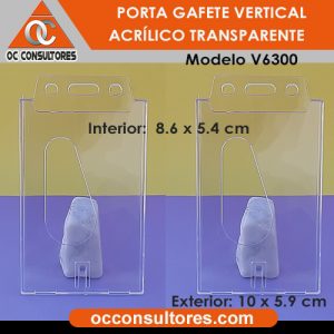 porta gafete acrilico