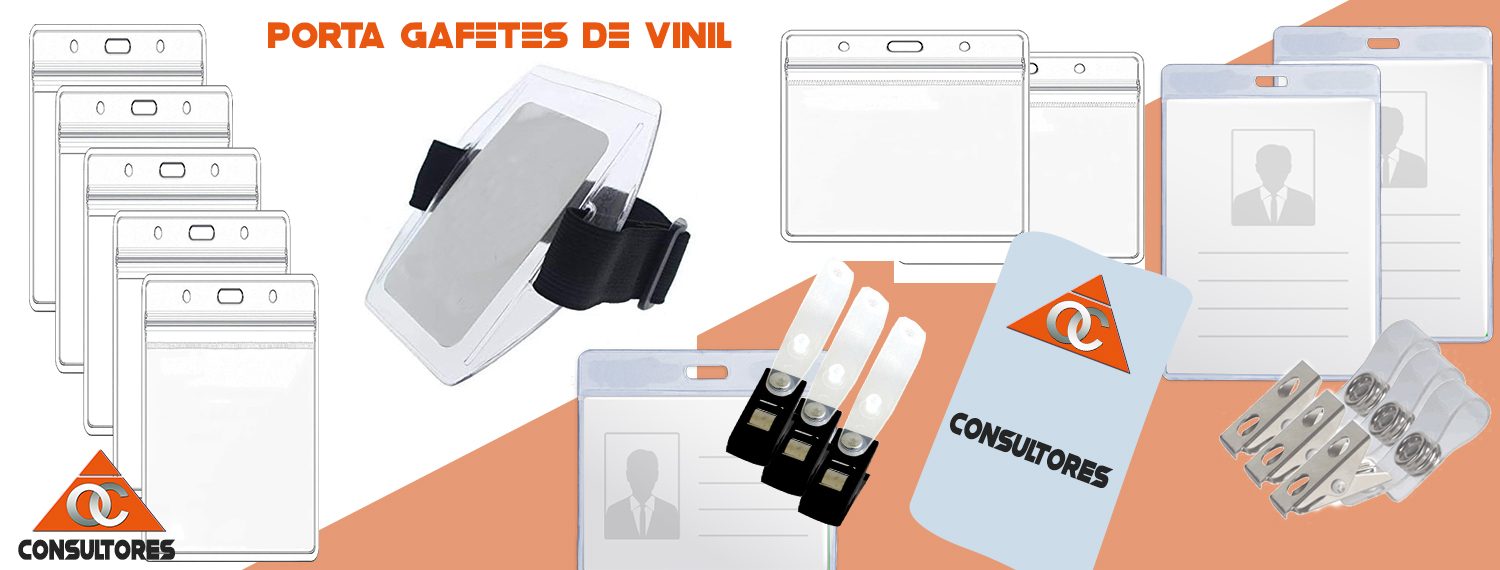 porta gafete de vinil